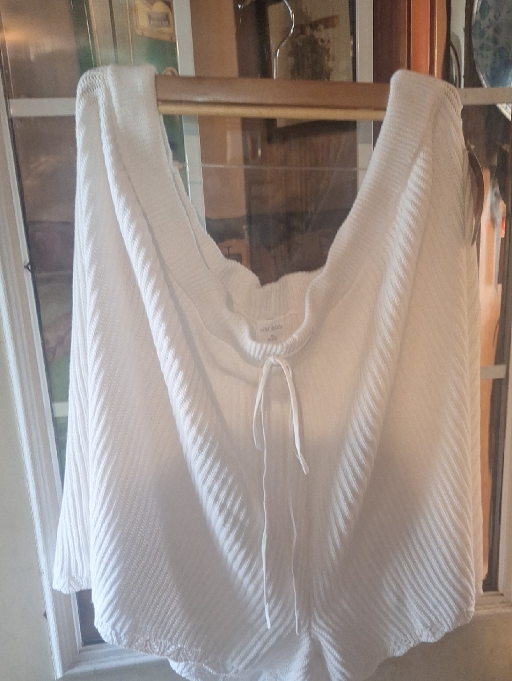 Target White Knit Shorts with Drawstring Detail